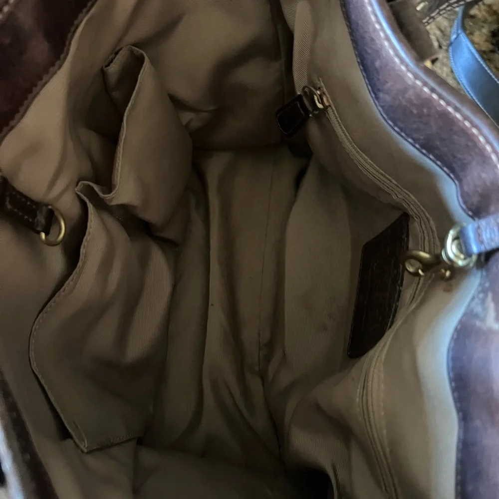 Coach Brown and Cream Shoulder Bag - Picture 6 of 7